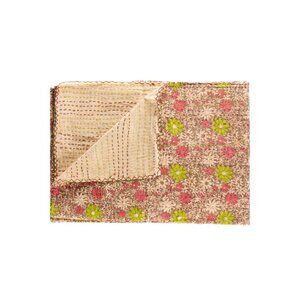 Taj Hotel Home Decor Kantha Cotton Throw | 1-Piece | Multicolor | 50"x70"